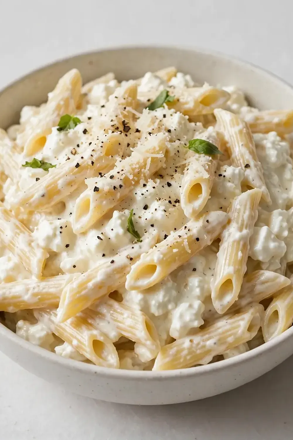 High-Protein Cottage Cheese Alfredo Pasta