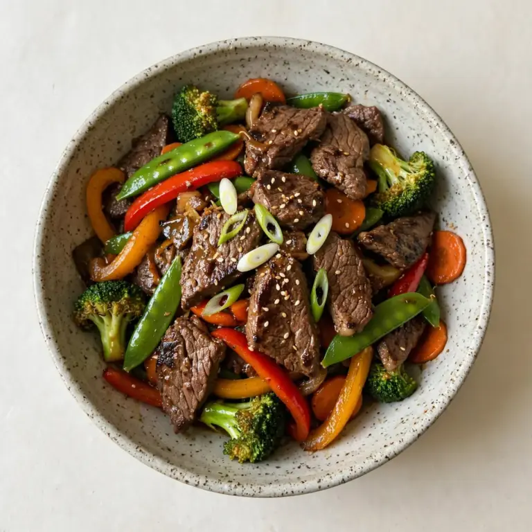 Proteinreiches Rindfleisch-Gemüse-Pfannenrezept für die Meal Prep