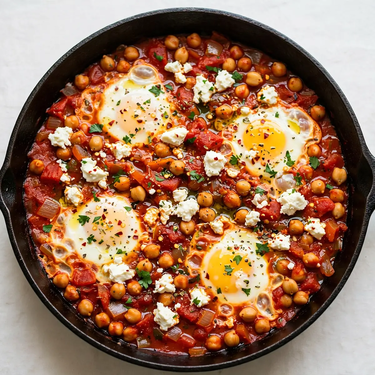 Proteinreiches Shakshuka mit Feta