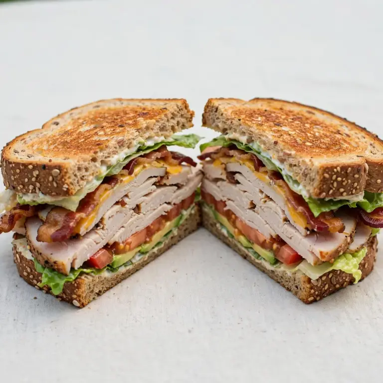 Proteinreiches Turkey-Club-Sandwich