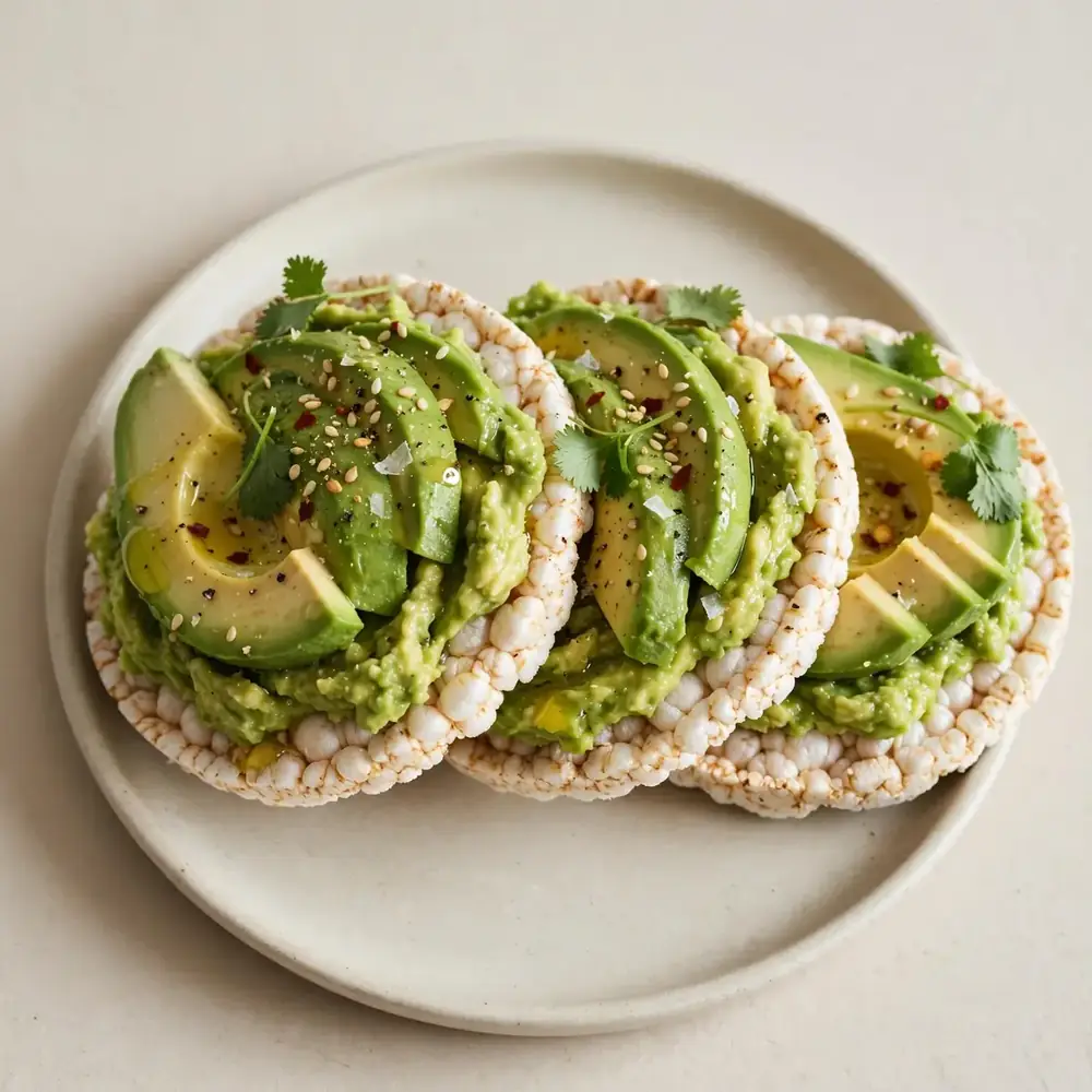 Reiswaffeln mit Avocado