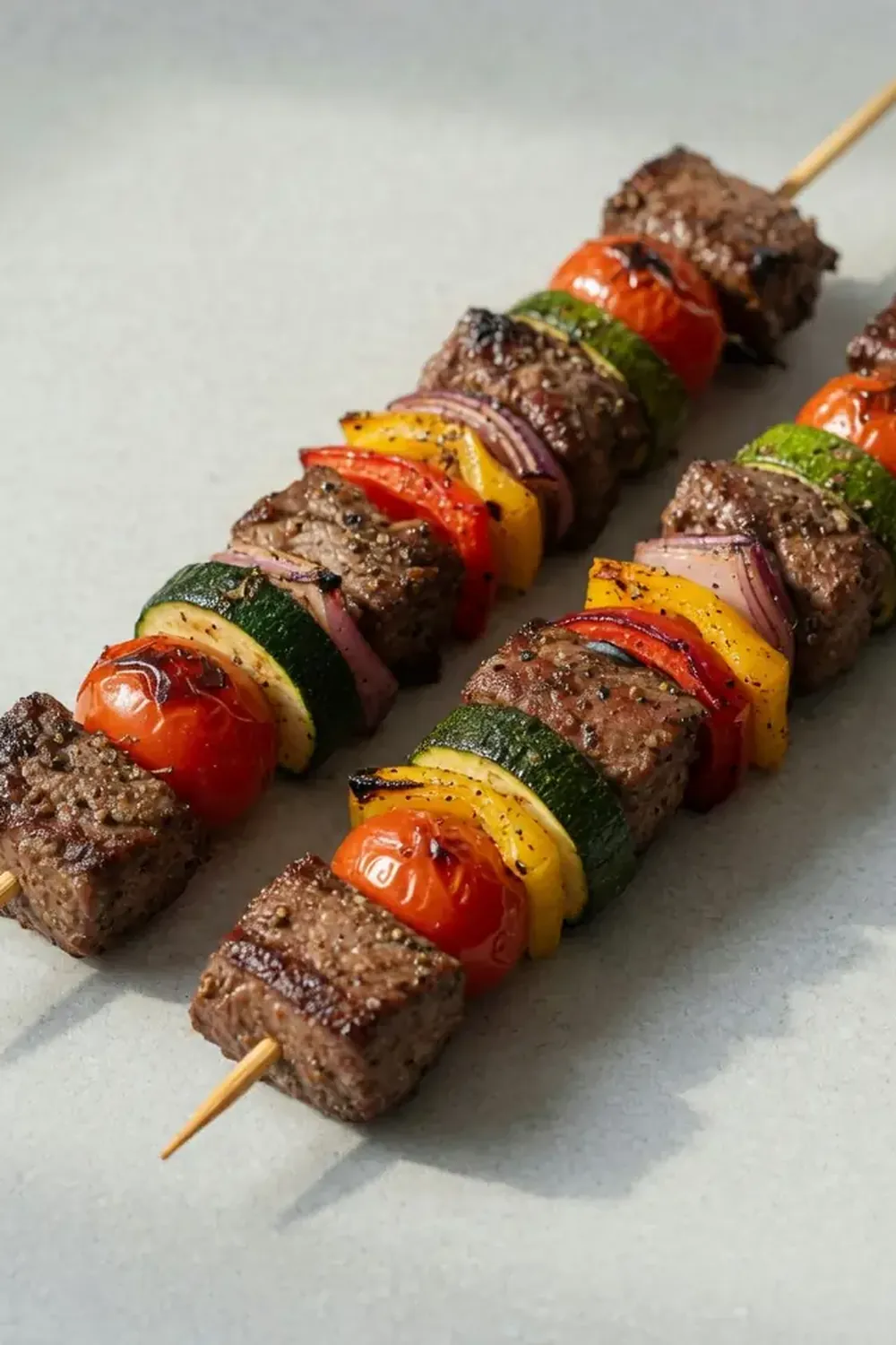 High-Protein Beef and Vegetable Skewers