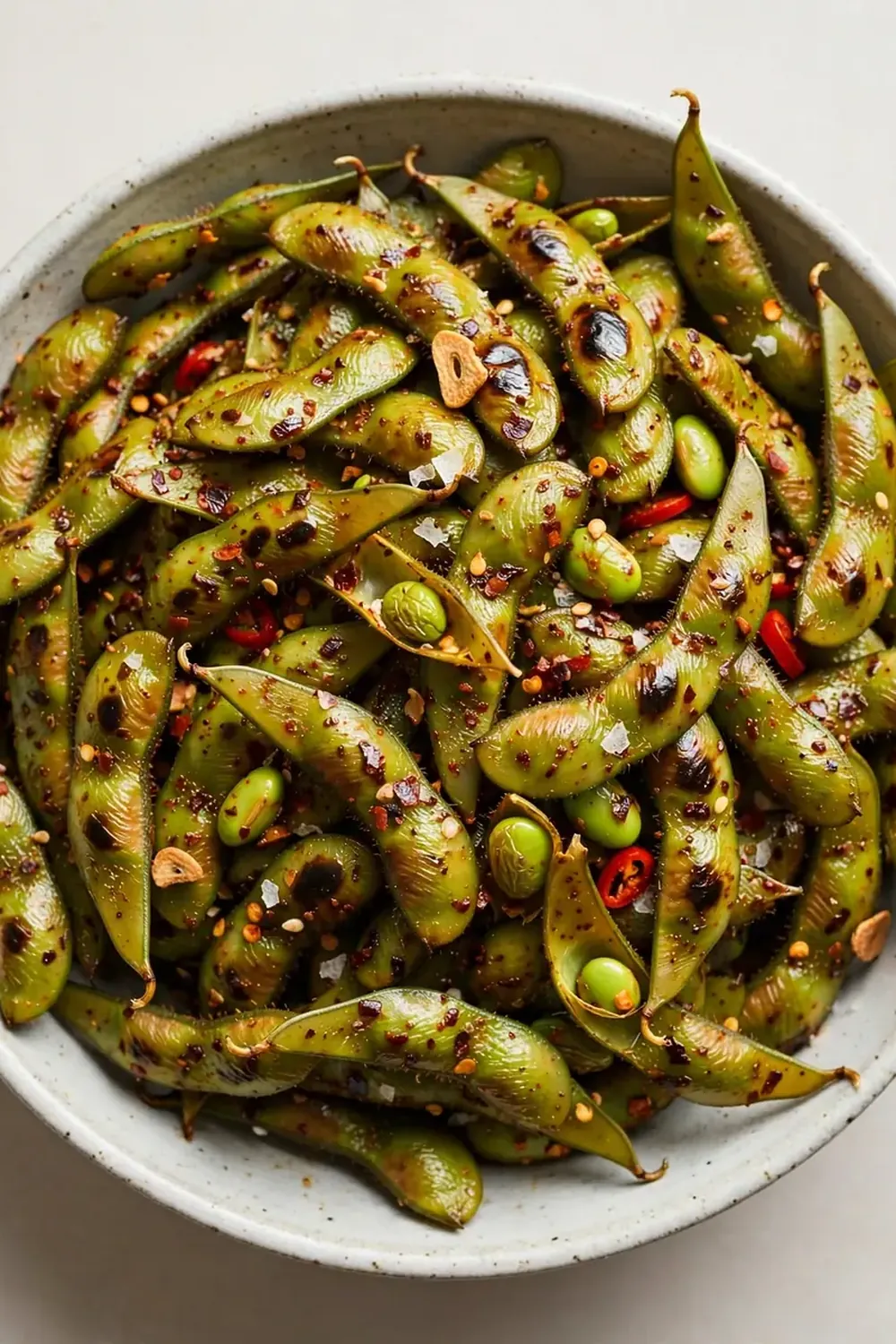 Spicy Roasted Edamame