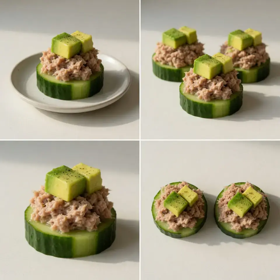 Thunfisch-Gurken-Häppchen mit Avocado