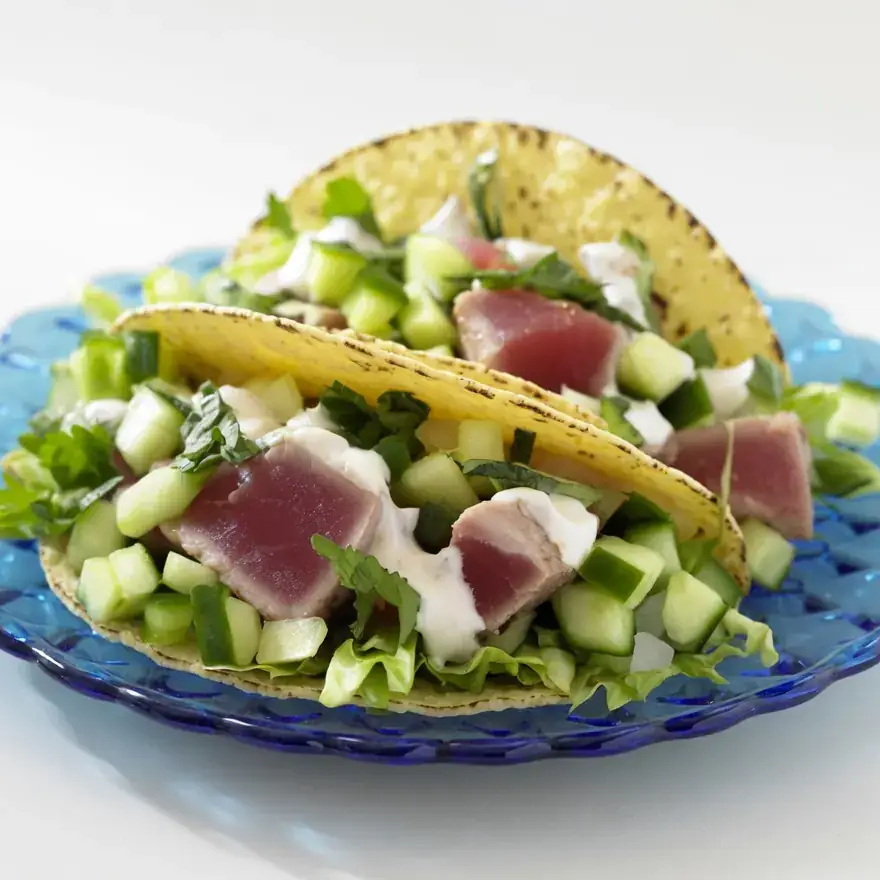 Thunfisch-Gurken-Tacos