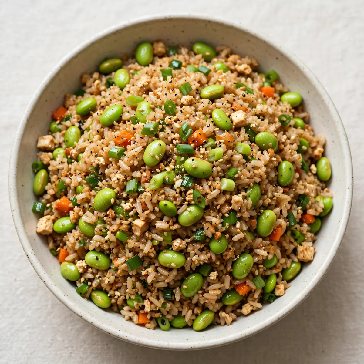 Veganer High-Protein Edamame-Reis