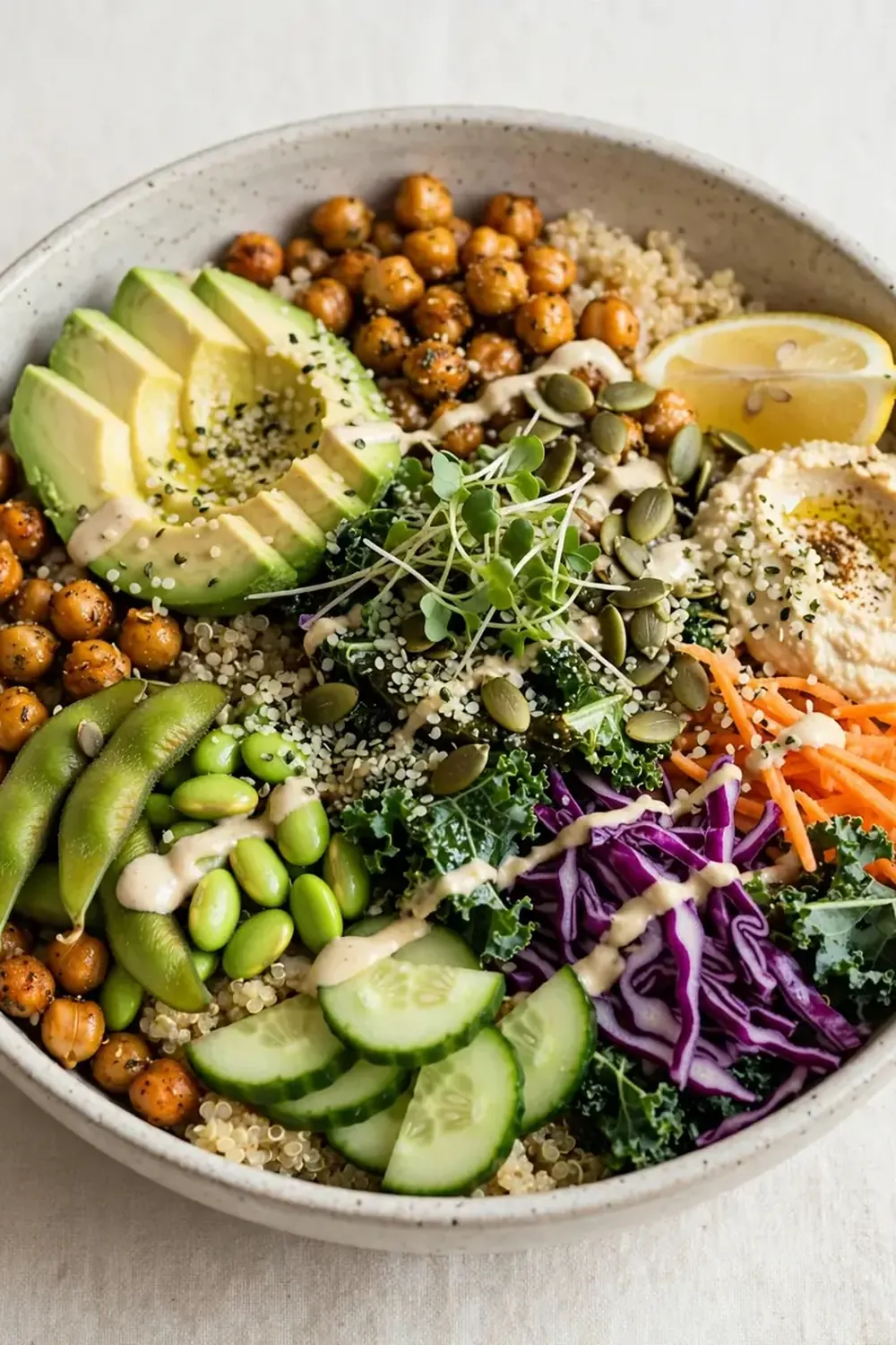 Vegan High-Protein Quinoa Buddha Bowl