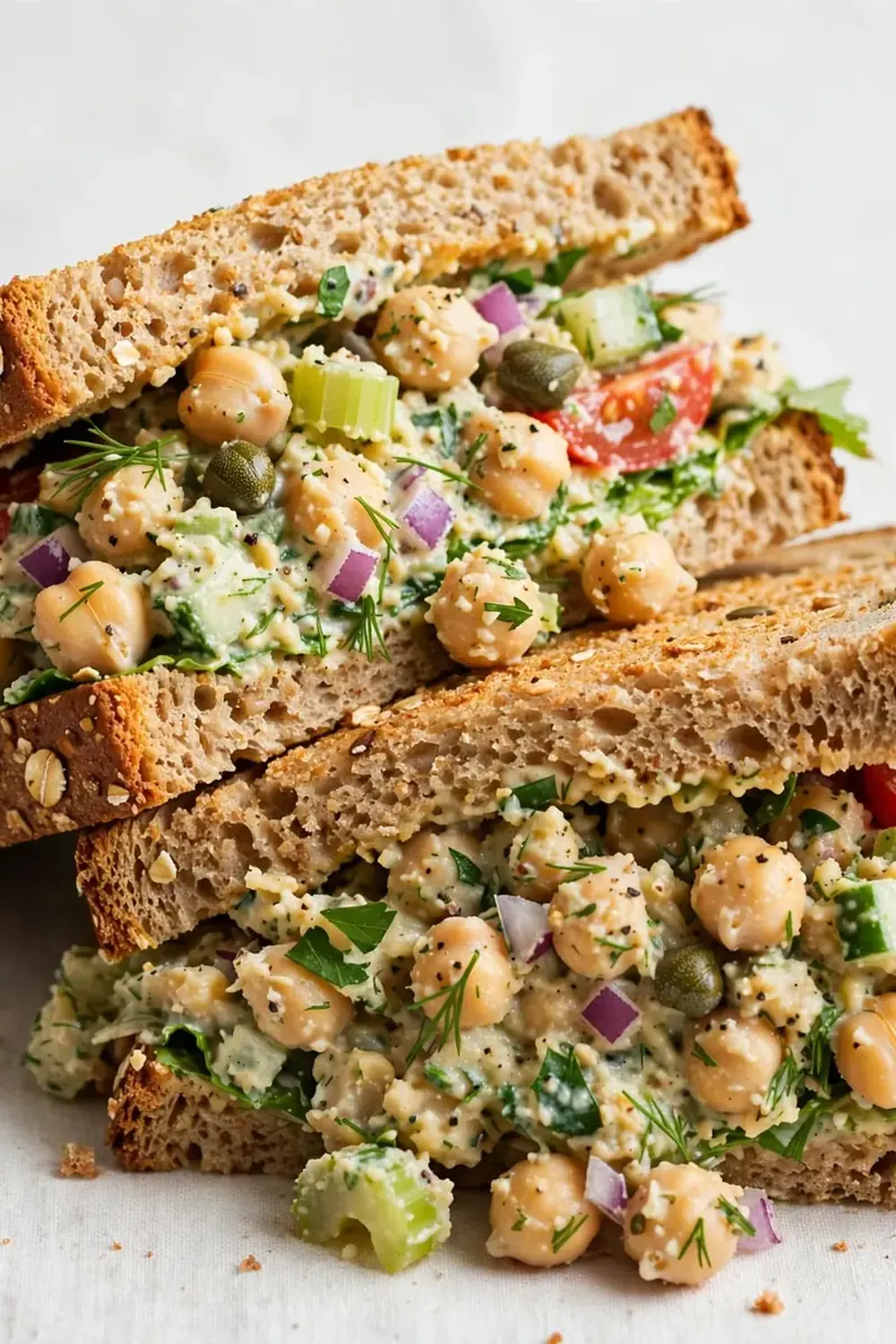 Vegan High-Protein Chickpea Salad Sandwich