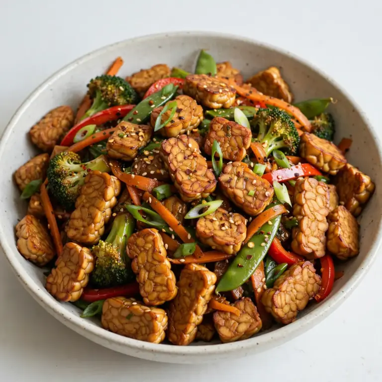 Veganer Tempeh-Pfannenriss mit extra Protein