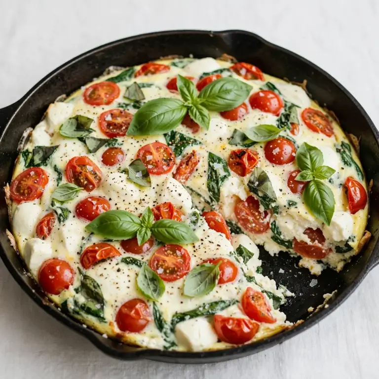 Vegetarische High-Protein Caprese-Eiweiß-Frittata