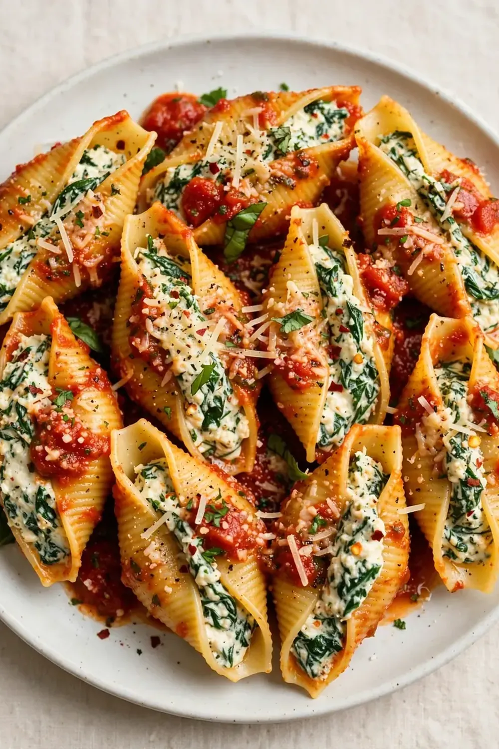 Vegetarian High-Protein Spinach and Ricotta Stuffed Shells