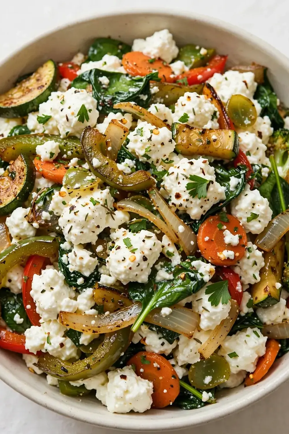 Vegetarian High-Protein Cottage Cheese Veggie Stir-Fry