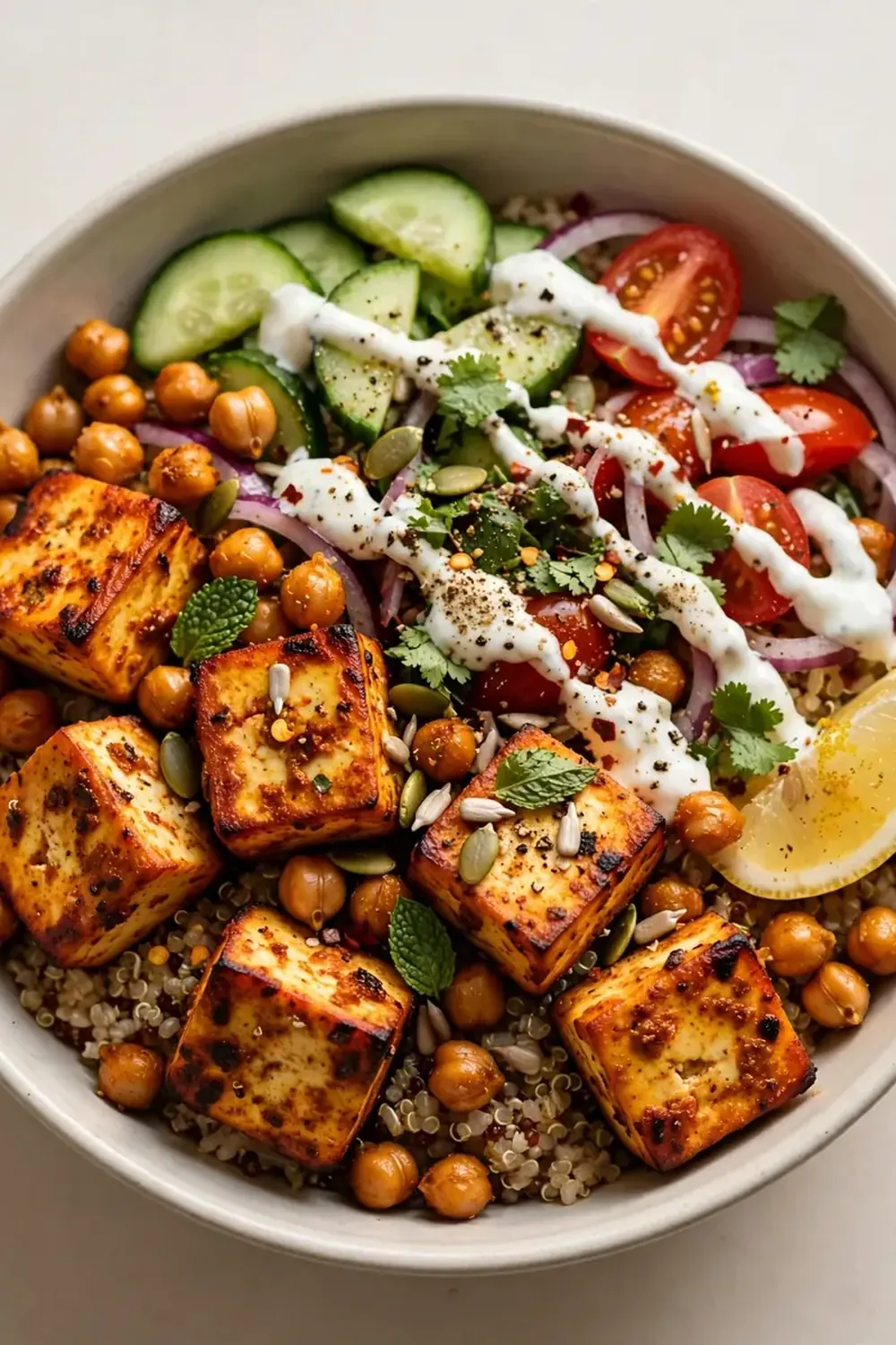 Vegetarian High-Protein Paneer Tikka Bowl