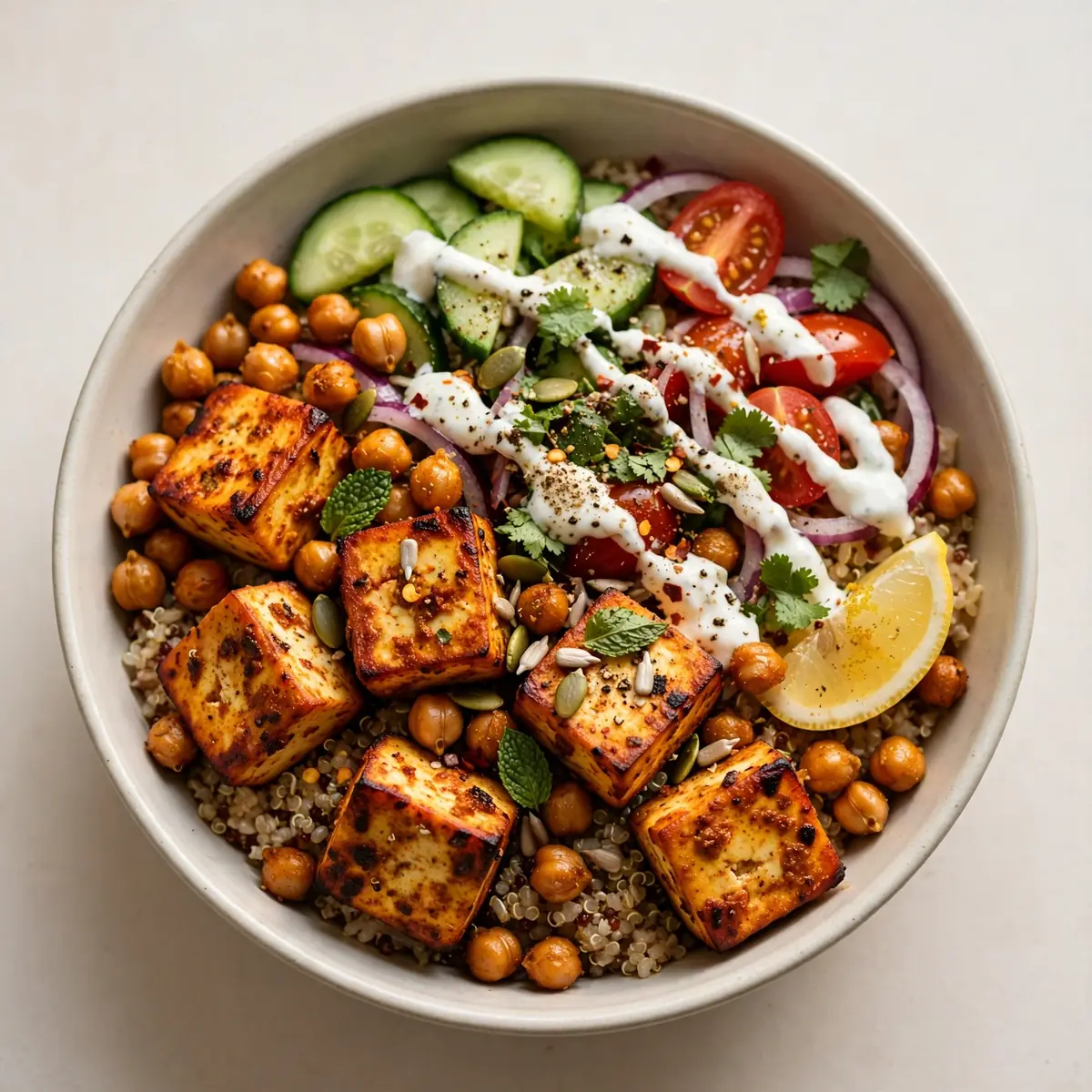 Vegetarisches High-Protein Paneer Tikka Bowl
